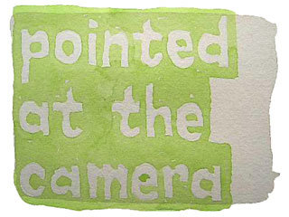 pointed at the camera