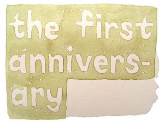 the first anniversary