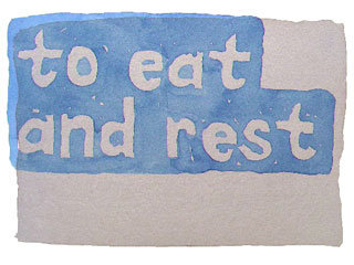 to eat and rest