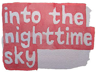 into the nighttime sky