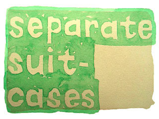 separate suitcases