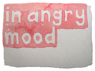 in angry mood