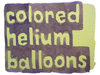 colored helium balloons