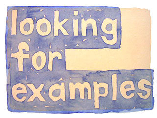 looking for examples