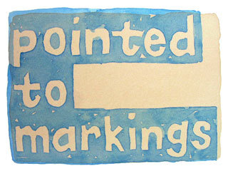 pointed to markings