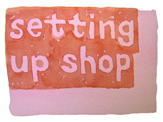 setting up shop