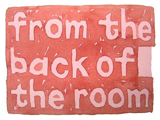 from the back of the room