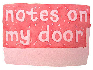 notes on my door