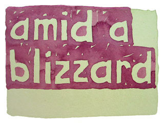 amid a blizzard